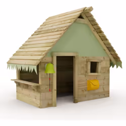Cabane enfant Wickey's Tipi Volume livré Colis de bois Cloche Boîte aux lettres Bâche tout temps 650 g/m² Sticker autocollant ...