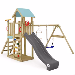 Aire de jeux Wickey Multiflyer Light avec balançoire et toboggan anthracite