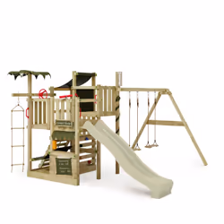 Le plus important AIRE DE JEUX POUR LE JARDIN : Le CrazyCoconut Club XXL avec une hauteur de plateforme de 150 cm se distingu ...