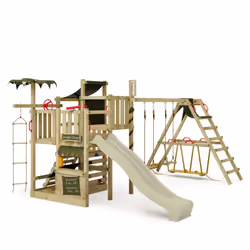 Le plus important AIRE DE JEUX POUR LE JARDIN : Le CrazyCoconut Club XXL avec plateforme à 150 cm se distingue par son tobogg ...