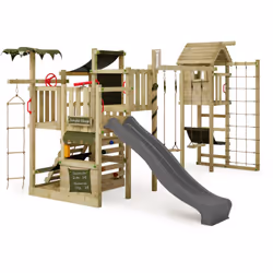 Le plus important AIRE DE JEUX POUR LE JARDIN : Le CrazyCoconut Club XXL avec plateforme à 150 cm séduit par son toboggan ave ...