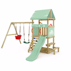 Aire de jeux avec toboggan Wickey DinkyHouse À propos de Wickey DinkyHouse Avec notre aire de jeux polyvalente pour enfants,  ...