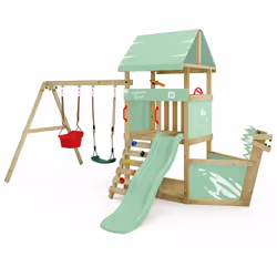 WICKEY Aire de jeux avec nez de bateau Wickey DinkyHouse vert pastel