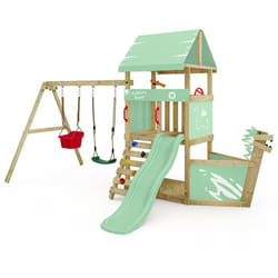 WICKEY Aire de jeux avec nez de bateau Wickey DinkyHouse vert pastel