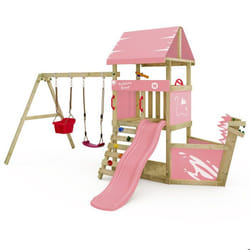 WICKEY Aire de jeux avec nez de bateau Wickey DinkyHouse rose pastel