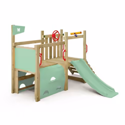 WICKEY Aire de jeux pour jeunes enfants My First Fort 2 vert pastel
