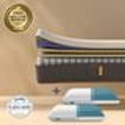 EMMA  Pack Matelas Hybride II 180x200 + Oreillers Original  Mémoire de Forme+Ressorts  MEILLEUR CHOIX Emma  Respiration