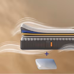 EMMA  Pack Matelas Hybride II Plus 80x200 + Oreiller Nuage Elite 70x40  Mémoire de Forme + Ressorts  Housse Plus Respirante