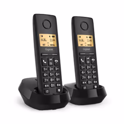 Gigaset BASIC 100 DUO Téléphone analog/dect Identification de l'appelant Noir - Vue supplémentaire 2