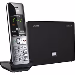 Gigaset BasicLine IP + COMFORT 500HX Téléphone DECT Identification de l'appelant Noir, Argent - Vue supplémentaire 2