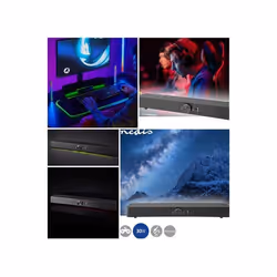 Haut-Parleur PC de Jeux barre de son 30W Bluetooth de haut-parleur 2.0 port USB 3.5 mm Mâle 30 W LED RGB