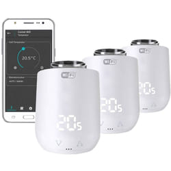 Set tête thermostatique sans fil Eurotronic Comet WiFi 700224 électronique jeu de 3