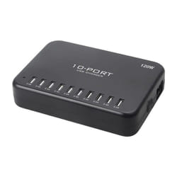 LVSUN 120W Smart 10-Port Station de charge USB 120 W 10x USB-A noir intérieure X103781