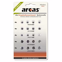 Arcas 12752000 pile domestique Batterie à usage unique Alcaline