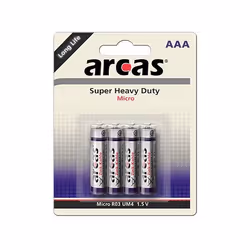 Arcas 107 00403 Batterie à usage unique AAA Zinc-Carbone
