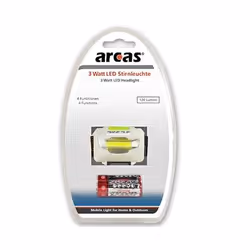 Arcas 30710014, Lampe frontale, Blanc, Plastique, LED, 1 lampe(s), 120 lm