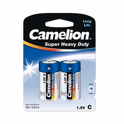 Camelion R14-BP2B, Batterie à usage unique, C, Chlorure de zinc, 1,5 V, 2 pièce(s), 3800 mAh