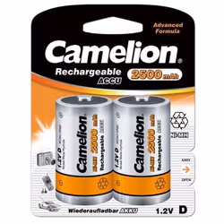 Camelion 17025220, Batterie rechargeable, D, Hybrides nickel-métal (NiMH), 1,2 V, 2 pièce(s), 2500 mAh
