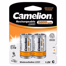Camelion NH-C2500BP2, Batterie rechargeable, C, Hybrides nickel-métal (NiMH), 1,2 V, 2 pièce(s), 2500 mAh