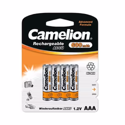 Camelion NH-AAA600-BP4, Batterie rechargeable, AAA, Hybrides nickel-métal (NiMH), 1,2 V, 4 pièce(s), 600 mAh