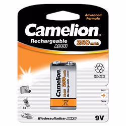 Camelion NH-9V250BP1, Batterie rechargeable, 9V, Hybrides nickel-métal (NiMH), 9 V, 1 pièce(s), 250 mAh