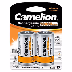 Camelion NH-D10000BP2, Batterie rechargeable, D, Hybrides nickel-métal (NiMH), 1,2 V, 2 pièce(s), 10000 mAh