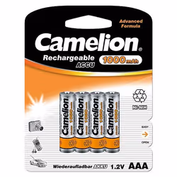 Camelion NH-AAA1000BP4, Batterie rechargeable, AAA, Hybrides nickel-métal (NiMH), 1,2 V, 4 pièce(s), 1000 mAh