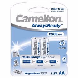 Camelion NH-AA2300ARBP2, Batterie rechargeable, AA, Hybrides nickel-métal (NiMH), 1,2 V, 2 pièce(s), 2300 mAh