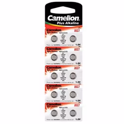 Camelion AG7-BP10, Batterie à usage unique, SR57, Alcaline, 1,5 V, 10 pièce(s), 34 mAh