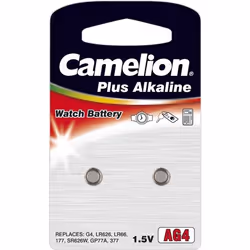 2 piles (  2 Piles) bouton alcalines Camelion 1…