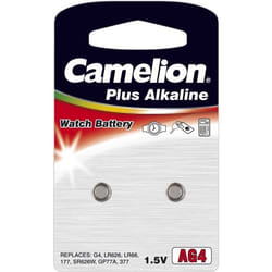2 piles (  2 Piles) bouton alcalines Camelion 1…
