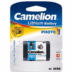Camelion 2CR5-BP1, Batterie rechargeable, 6V, Lithium, 6 V, 1 pièce(s), 1400 mAh