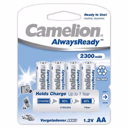 Camelion NH-AA2300ARBP4, Batterie rechargeable, AA, Hybrides nickel-métal (NiMH), 1,2 V, 4 pièce(s), 2300 mAh