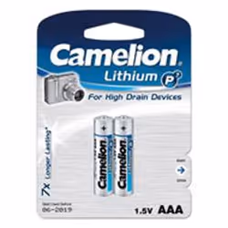 Camelion FR03-BP2, Batterie rechargeable, AAA, Lithium, 1,5 V, 2 pièce(s), 1050 mAh