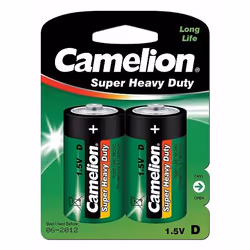 Camelion R20P-BP2G, Batterie à usage unique, D, Zinc-Carbone, 1,5 V, 2 pièce(s), 84 x 34 x 114 mm
