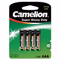 Camelion R03P-BP4G, Batterie à usage unique, AAA, Zinc-Carbone, 1,5 V, 4 pièce(s), 550 mAh