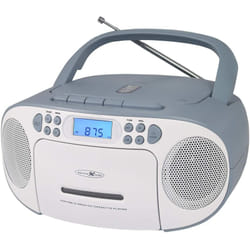 Reflexion - RCR2260 - Lecteur cd (radio fm pll, écran lcd, entrée auxiliaire, prise casque), couleur blanc et bleu