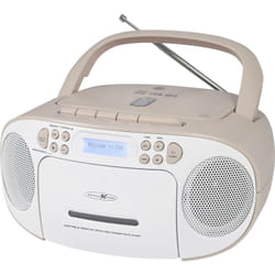 Reflexion - Radio-lecteur cd dab+, dab, fm aux, cd, Cassette, usb blanc, rose Y868952