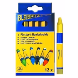 Greenstar Boîte de 12 Craies de marquage forestière Jaune 120 x 12 mm - 10169
