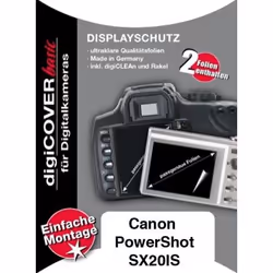 DigiCover A2280, Transparent, Canon, Canon PowerShot SX20 IS, Protecteur d'écran