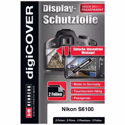 DigiCover B2855, Transparent, Nikon, Nikon Coolpix S6100, 2 pièce(s), Protecteur d'écran
