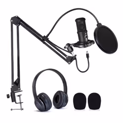 Easypix 62021, Microphone de studio, -36 dB, 20 - 20000 Hz, 24 bit, 192 kHz, 117 dB