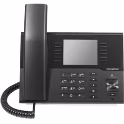 Innovaphone IP222, Téléphone IP, Noir, Combiné filaire, 100 Mbit/s, 8,89 cm (3.5"), 320 x 240 pixels