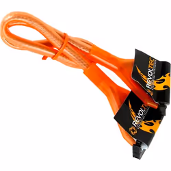 Revoltec Rounded Floppy Cable UV-Reactive Orange 48cm, 0,48 m, Orange