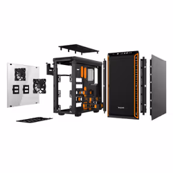 be quiet! Pure Base 600 Window Midi Tower Noir, Orange