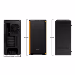 be quiet! Pure Base 600 Window Midi Tower Noir, Orange - Vue supplémentaire 4