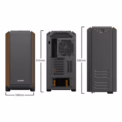 be quiet! Silent Base 601 Midi Tower Noir, Orange