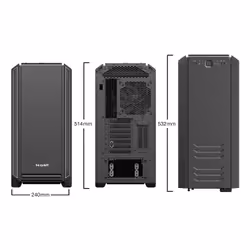 be quiet! Silent Base 601 Window Midi Tower Noir, Argent