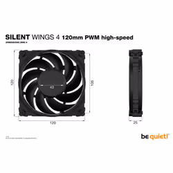 be quiet! SILENT WINGS 4 | 120mm PWM Boitier PC Ventilateur 12 cm Noir 1 pièce(s) - Vue supplémentaire 5