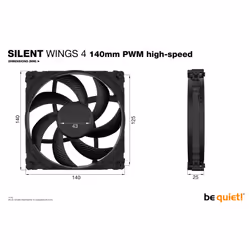 be quiet! SILENT WINGS 4 | 140mm PWM Boitier PC Ventilateur 14 cm Noir 1 pièce(s) - Vue supplémentaire 5